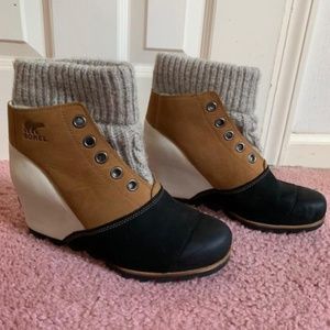 Sorel winter waterproof PDX wedge leather boots